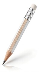 Naklejka premium Realistic Graphite Pencil in Writing Position Isolated on White Background