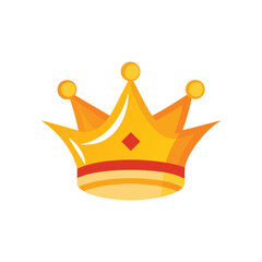 Flat and Minimal Crown icon vector illustration isolated on white background