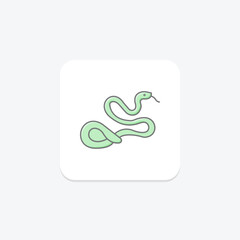 Fototapeta premium Garter Snake, vector, pixel perfect, illustrator file