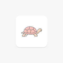 Fototapeta premium Desert Tortoise, vector, pixel perfect, illustrator file