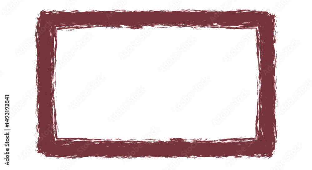 Poster rustic rectangular frame in maroon