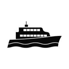vector illustration of a ship