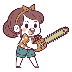 Realistic Chainsaw PNG & PSD Graphics Transparent Background, Ready to Use