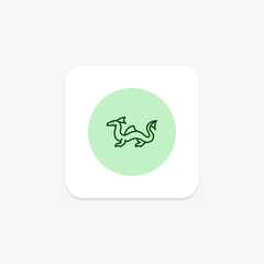 Water Dragon, vector, pixel perfect, illustrator file