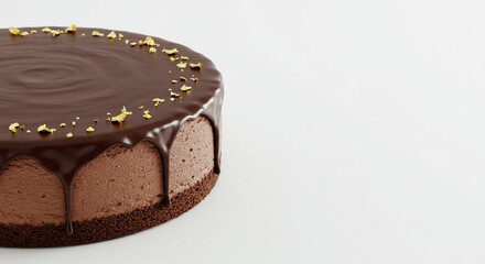 Obraz premium delicious and soft decorated cake with frosting on a white background generated by AI