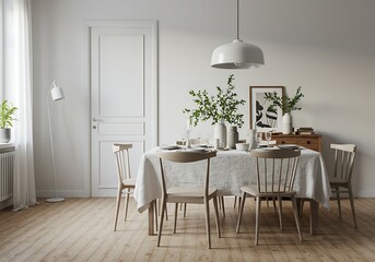 Dining room with table and chairs