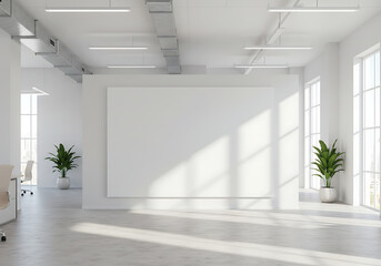 Obraz premium Modern White Office Space Mockup