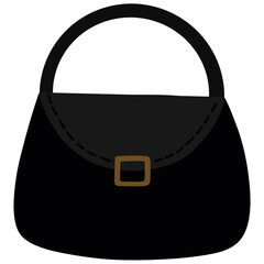 black leather handbag