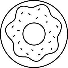 Donut Sprinkles Bakery Sweet Food Dessert Icon