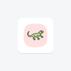 Collared Lizard, vector, pixel perfect, illustrator file