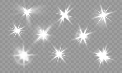 PNG sparkle background with brilliant flare beam and shiny holiday light effect, glowing ray explosion, fantasy sunburst with white dust, abstract gleaming light and magical vector illustration

