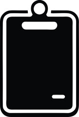 Black Cutting Board Icon Kitchen Utensil