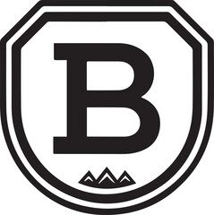 Obraz premium B Logo Design Template. vector style art illustrator 