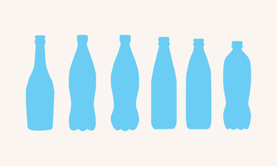bottle icon set. plastic bottle icon symbol sign collections, vector illustration.