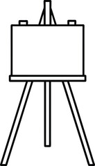 Blank Canvas Easel Art Studio Icon Design