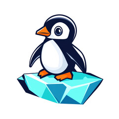 Adorable yellow duckling holding a blank sign on a white background