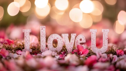 Romantic message of love