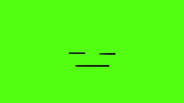Blank Expression Face Animation with Green Screen Background