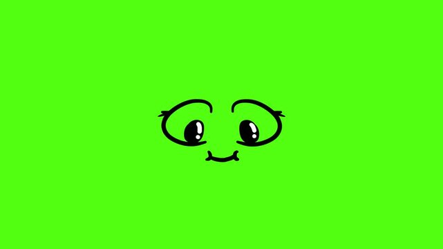 Chatty Talking Face Animation on Green Background