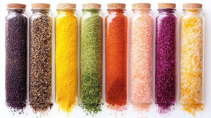 Colorful spice jars