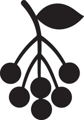 elderberry fruit silhouette vector illustration