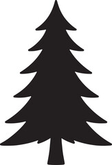 douglas fir tree silhouette vector illustration