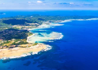 Fototapete Rund 奄美大島 の 晴天 の パノラマ 空撮 ハイアングル 【 鹿児島県 奄美 の 風景 写真 】 © show999