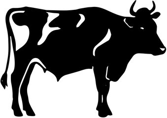 cow silhouette vector