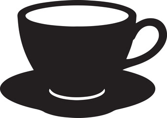 teacup silhouette vector illustration