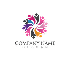 Community people logo design template vector