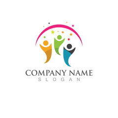 Community people logo design template vector