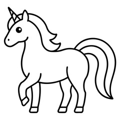 Obraz premium Rainbow-unicorn-icon on white background, Instant Digital Download.