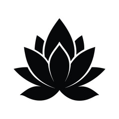 Lotus Flower Wall Decal Vector Silhouette