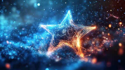 Abstract starburst of vibrant energy