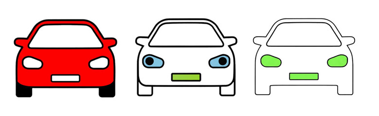 Obraz premium Beautiful cars sketches, clean energy concept