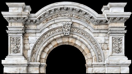 Obraz premium Vintage Venetian Gothic Arch with Intricate Texture and Detailed Design