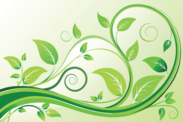 elegant wavy green spring background elegant gree.eps