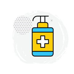 Sanitizer Bottle Vector Icon Illustrating Safety Measures
