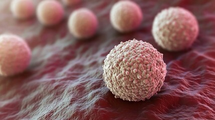 A close-up of white blood cells attacking viruses in a digital illustration of the immune response stock photo --ar 16:9 --quality 2 --style raw --v 6.1 Job ID: 78d012b6-0c75-496a-9aab-8a5fe4f8ef59