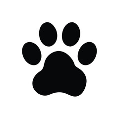 Paw Print Coaster Vector Silhouette Design