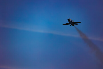 Planes in the blue sky
