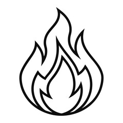 vector outline fire icon