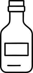 Simple Bottle Icon Line Art Design