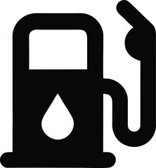 Gas Station Icon Fuel Pump Silhouette