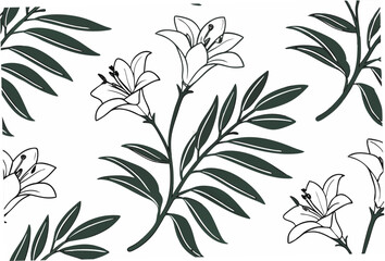 black and white floral background