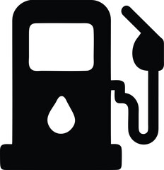 Gas Station Icon Fuel Pump Silhouette