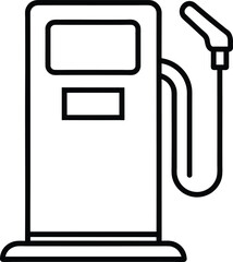 Gas Station Fuel Pump Icon Graphic
