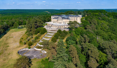 Aerial view of the Château Porgès de Rochefort-en-Yvelines (New Castle of Rochefort en Yvelines)...
