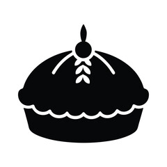 Thanksgiving Pie Kitchen Vector Silhouette