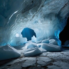 Perito Moreno Glacier in Argentina with Frozen Landscape and Blue Ice